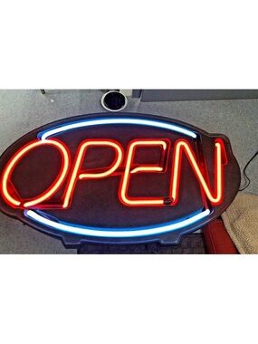 Vintage Fallon Neon Open Sign,  32"x17"